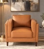 Brookly Leatherette 1 Seater Sofa In Tan Colour