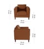 Brookly Leatherette 1 Seater Sofa In Tan Colour
