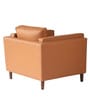 Brookly Leatherette 1 Seater Sofa In Tan Colour