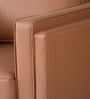 Brookly Leatherette 1 Seater Sofa In Tan Colour