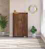 Brooklyn 2 Door Tall Shoe Cabinet In Brown Maple Finish