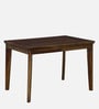 Brookwood Sheesham Wood 4 Seater Dining Table In Scratch Resistant Provincial Teak Finish.