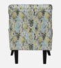 Broomedge Fabric Full Back Lounge Chair In Abstract Olive Print