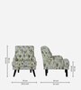 Broomedge Fabric Full Back Lounge Chair In Abstract Olive Print