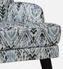 Broomedge Fabric Full Back Lounge Chair In Abstract Teal Print