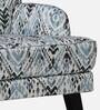 Broomedge Fabric Full Back Lounge Chair In Abstract Teal Print