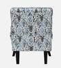 Broomedge Fabric Full Back Lounge Chair In Abstract Teal Print