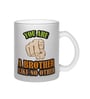 Brother Like No Other Frosted White 350 ml Glass Coffee Mug