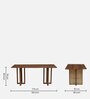 Brovst Acacia Wood 4 Seater Dining Set In Natural Finish