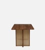 Brovst Acacia Wood 4 Seater Dining Set In Natural Finish