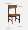 Brovst Acacia Wood 4 Seater Dining Set In Natural Finish