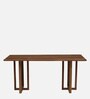 Brovst Acacia Wood 4 Seater Dining Set In Natural Finish