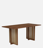 Brovst Acacia Wood 6 Seater Dining Set In Natural Finish