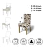 Brown & Beige Printed Polyester Blend 14x38 Inches Chair Covers (Set of 6)