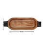 Brown & Black Acacia Wood Appetizer Platter