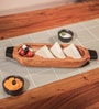 Brown & Black Acacia Wood Appetizer Platter