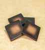 Brown & Black Acacia Wood (Set of 4) Coasters