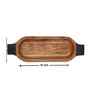 Brown & Black Acacia Wood Appetizer Platter