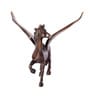 Brown Brass Finish Flying Angel Horse Figurine