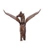 Brown Brass Finish Flying Angel Horse Figurine
