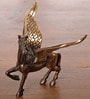 Brown Brass Finish Flying Angel Horse Figurine