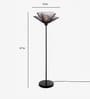 Brown & Black Iron Torchiere Floor Lamp with Iron Base