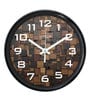 Brown & Black Plastic Clause Modern Wall Clock