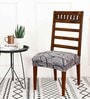 Brown and Black Printed Polyester Blend 16x20 Inches Chair Covers (Set of 4)