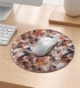 Brown & Black Shade Leather Round Mousepad