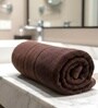 Brown & Dark Green Soft Cotton 500 GSM Solid Bath Towel Pack Of 2
