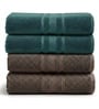 Brown & Dark Green Soft Cotton 500 GSM Solid Bath Towel Pack Of 4