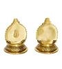 Brown & Gold Brass Laxmi Ganesha Handcrafted Diya eCraftIndia