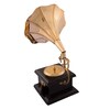 Brown Brass Music Decorative Gramophone Showpiece
