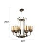 Brown & Gold Iron Chandelier