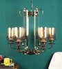 Brown & Gold Iron Chandelier