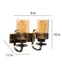 Brown & Gold Iron Wall Lights