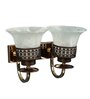 Brown & Gold Iron Wall Lights