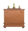 Brown & Gold Mango Wood Pooja Mandir With Door