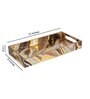Brown & Gold MDF Wood Marble  Rectangle Serving Tray