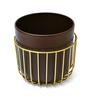 Brown & Gold Metal Floor Planter