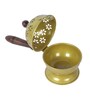 Brown & Gold Metal Round Lobaan With handle