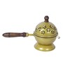 Brown & Gold Metal Round Lobaan With handle