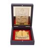 Brown & Gold-Toned 24 Ct Gold Foil Ganesh Prayer Box