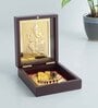 Brown & Gold-Toned 24 Ct Gold Foil Ganesh Prayer Box