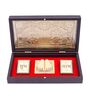 Brown & Gold-Toned 24 Ct Gold Foil Laxmi And Ganesh Prayer Box