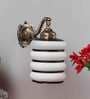 Brown & Off White Metal Wall Light