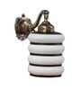 Brown & Off White Metal Wall Light
