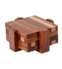 Brown & Off-white Sheesham & Mango Wood (Set of 4) Coaster With Base Tray