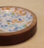 Brown & White Acacia Wood  Appetizer Platter