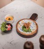 Brown & White Acacia Wood  Appetizer Platter